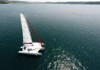 multihull main sail at sea